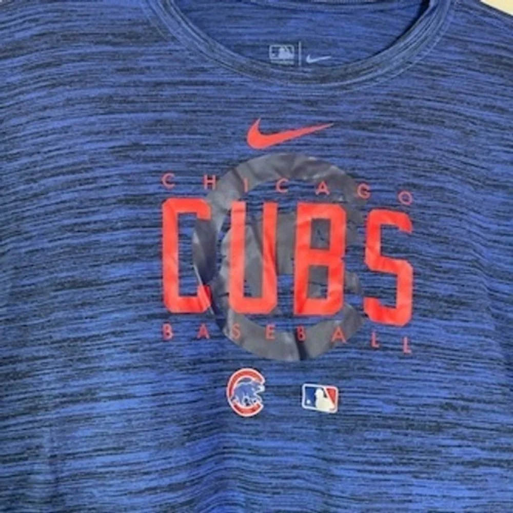 Nike Chicago Cubs MLB Authentic Collection Dri-FIT T-Shirt Mens XXL Blue NKM5